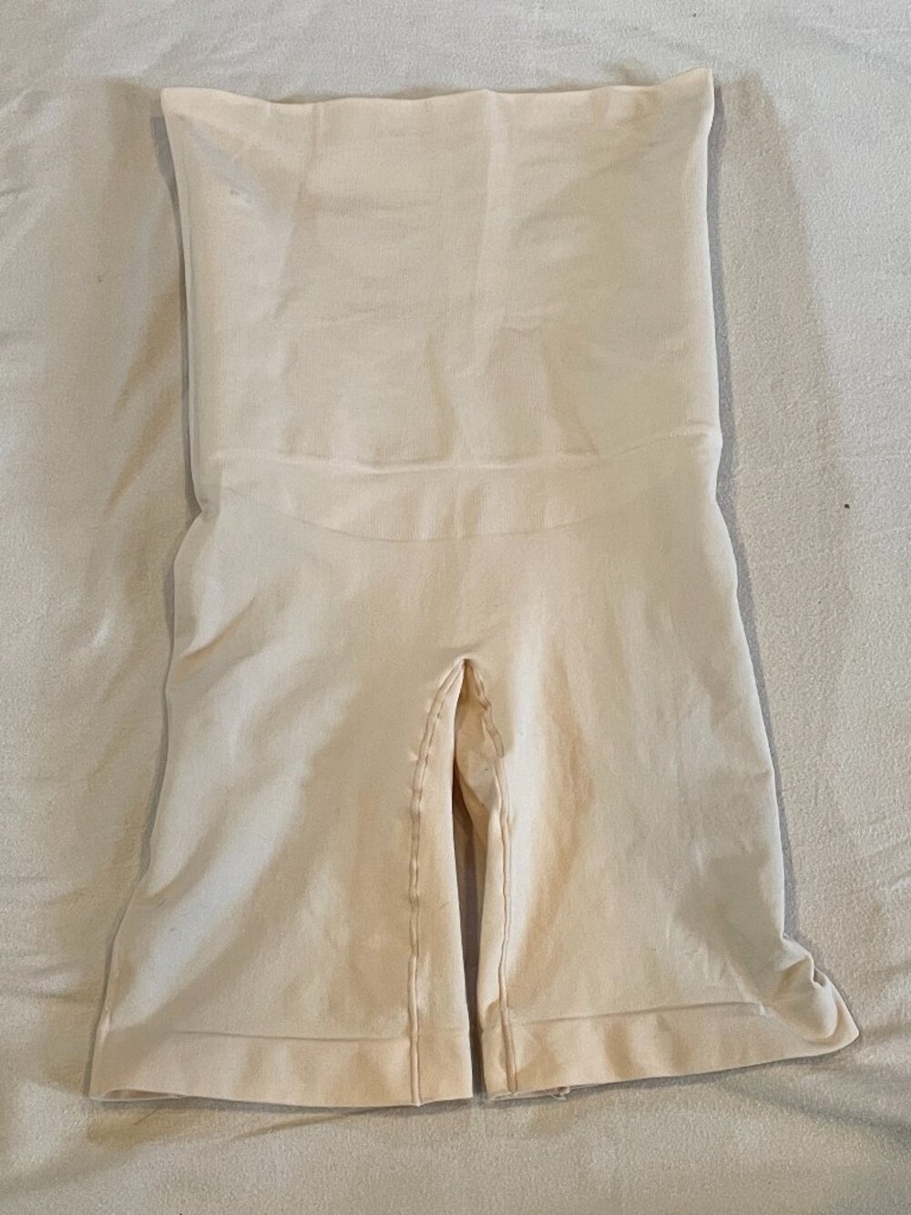 Yummie High-Waist Shaping Shorts in Light Beige S/M